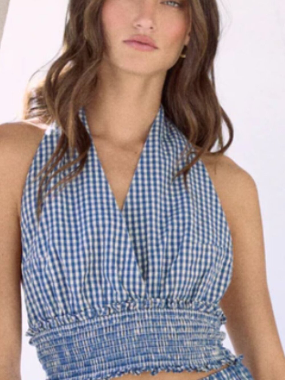 BRAND NEW VINTAGE HAVAN AWoven Smock Waist Halter Top
